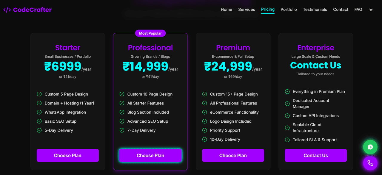 Agency Website (CodeCrafter Web)